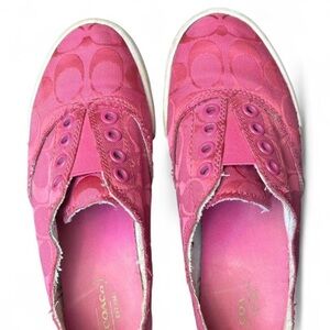 Coach Pink Canvas Sneakers